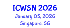 International Conference on Wireless Sensor Networks (ICWSN) January 05, 2026 - Singapore, Singapore