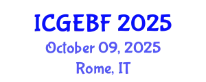International Conference on Global Economics, Business and Finance (ICGEBF) October 09, 2025 - Rome, Italy