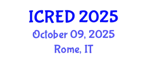 International Conference on Regional Economic Development (ICRED) October 09, 2025 - Rome, Italy