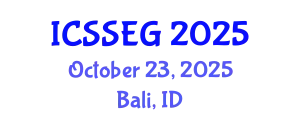 International Conference on Social Sciences, Economics and Geography (ICSSEG) October 23, 2025 - Bali, Indonesia