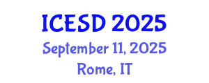 International Conference on Environmentally Sustainable Development (ICESD) September 11, 2025 - Rome, Italy