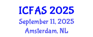 International Conference on Food and Agricultural Sciences (ICFAS) September 11, 2025 - Amsterdam, Netherlands