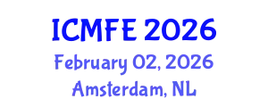 International Conference on Mathematical Finance and Economics (ICMFE) February 02, 2026 - Amsterdam, Netherlands