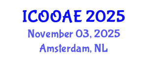 International Conference on Ocean, Offshore and Arctic Engineering (ICOOAE) November 03, 2025 - Amsterdam, Netherlands