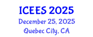 International Conference on Earthquake Engineering and Seismology (ICEES) December 25, 2025 - Quebec City, Canada
