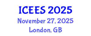 International Conference on Earthquake Engineering and Seismology (ICEES) November 27, 2025 - London, United Kingdom