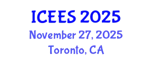 International Conference on Earthquake Engineering and Seismology (ICEES) November 27, 2025 - Toronto, Canada