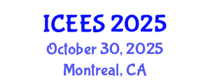 International Conference on Earthquake Engineering and Seismology (ICEES) October 30, 2025 - Montreal, Canada