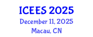 International Conference on Earthquake Engineering and Seismology (ICEES) December 11, 2025 - Macau, China