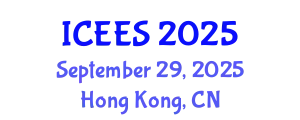 International Conference on Earthquake Engineering and Seismology (ICEES) September 29, 2025 - Hong Kong, China