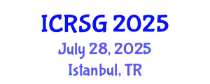 International Conference on Remote Sensing and Geoinformation (ICRSG) July 28, 2025 - Istanbul, Turkey