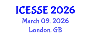 International Conference on Environment Systems Science and Engineering (ICESSE) March 09, 2026 - London, United Kingdom