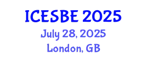 International Conference on Environmental Science and Biological Engineering (ICESBE) July 28, 2025 - London, United Kingdom