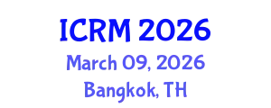 International Conference on Rock Mechanics (ICRM) March 09, 2026 - Bangkok, Thailand