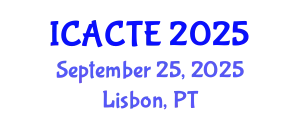 International Conference on Advanced Computer Theory and Engineering (ICACTE) September 25, 2025 - Lisbon, Portugal