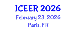 International Conference on Energy and Environment Research (ICEER) February 23, 2026 - Paris, France