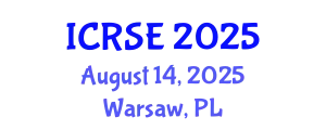 International Conference on Renewable and Sustainable Energy (ICRSE) August 14, 2025 - Warsaw, Poland