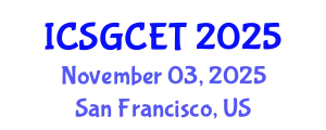 International Conference on Smart Grid and Clean Energy Technologies (ICSGCET) November 03, 2025 - San Francisco, United States