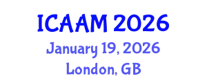 International Conference on Applied Analysis for Materials (ICAAM) January 19, 2026 - London, United Kingdom