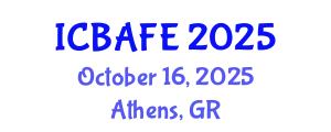 International Conference on Business, Accounting, Finance and Economics (ICBAFE) October 16, 2025 - Athens, Greece