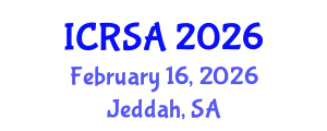International Conference on Remote Sensing and Applications (ICRSA) February 16, 2026 - Jeddah, Saudi Arabia