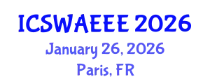 International Conference on Soil, Water, Air, Energy, Ecology and Environment (ICSWAEEE) January 26, 2026 - Paris, France