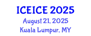 International Conference on Electrical, Instrumentation and Control Engineering (ICEICE) August 21, 2025 - Kuala Lumpur, Malaysia