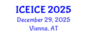 International Conference on Electrical, Instrumentation and Control Engineering (ICEICE) December 29, 2025 - Vienna, Austria