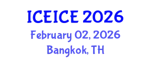 International Conference on Electrical, Instrumentation and Control Engineering (ICEICE) February 02, 2026 - Bangkok, Thailand