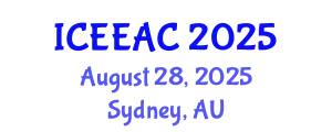 International Conference on Electrical Engineering and Automation Control (ICEEAC) August 28, 2025 - Sydney, Australia