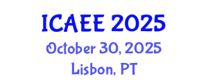 International Conference on Automobile and Electrical Engineering (ICAEE) October 30, 2025 - Lisbon, Portugal