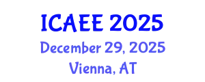 International Conference on Automobile and Electrical Engineering (ICAEE) December 29, 2025 - Vienna, Austria