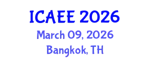 International Conference on Automobile and Electrical Engineering (ICAEE) March 09, 2026 - Bangkok, Thailand