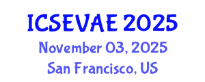 International Conference on Structural Engineering, Vibration and Aerospace Engineering (ICSEVAE) November 03, 2025 - San Francisco, United States
