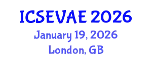 International Conference on Structural Engineering, Vibration and Aerospace Engineering (ICSEVAE) January 19, 2026 - London, United Kingdom