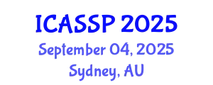 International Conference on Acoustics, Speech and Signal Processing (ICASSP) September 04, 2025 - Sydney, Australia