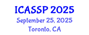 International Conference on Acoustics, Speech and Signal Processing (ICASSP) September 25, 2025 - Toronto, Canada