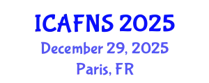International Conference on Agrobiotechnology, Food and Nutritional Science (ICAFNS) December 29, 2025 - Paris, France