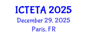 International Conference on Thermal Engineering Theory and Applications (ICTETA) December 29, 2025 - Paris, France