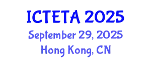 International Conference on Thermal Engineering Theory and Applications (ICTETA) September 29, 2025 - Hong Kong, China