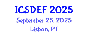 International Conference on Sustainable Development and Ecological Footprint (ICSDEF) September 25, 2025 - Lisbon, Portugal