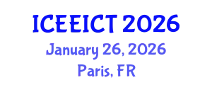 International Conference on Electrical Engineering, Information and Communication Technology (ICEEICT) January 26, 2026 - Paris, France