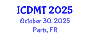 International Conference on Desalination and Membrane Technology (ICDMT) October 30, 2025 - Paris, France