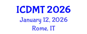 International Conference on Desalination and Membrane Technology (ICDMT) January 12, 2026 - Rome, Italy