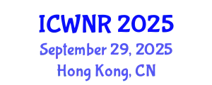 International Conference on Wildlife and Natural Resources (ICWNR) September 29, 2025 - Hong Kong, China