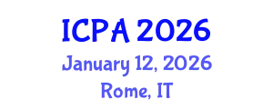 International Conference on Precision Agriculture (ICPA) January 12, 2026 - Rome, Italy