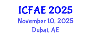 International Conference on Fisheries, Aquaculture and Environment (ICFAE) November 10, 2025 - Dubai, United Arab Emirates