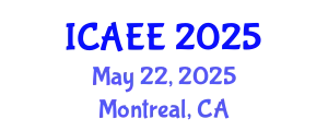 International Conference on Agriculture, Ecosystems and Environment (ICAEE) May 22, 2025 - Montreal, Canada