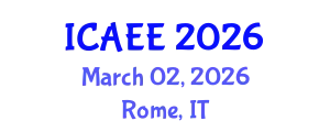 International Conference on Agriculture, Ecosystems and Environment (ICAEE) March 02, 2026 - Rome, Italy