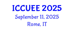 International Conference on Civil, Urban and Environmental Engineering (ICCUEE) September 11, 2025 - Rome, Italy